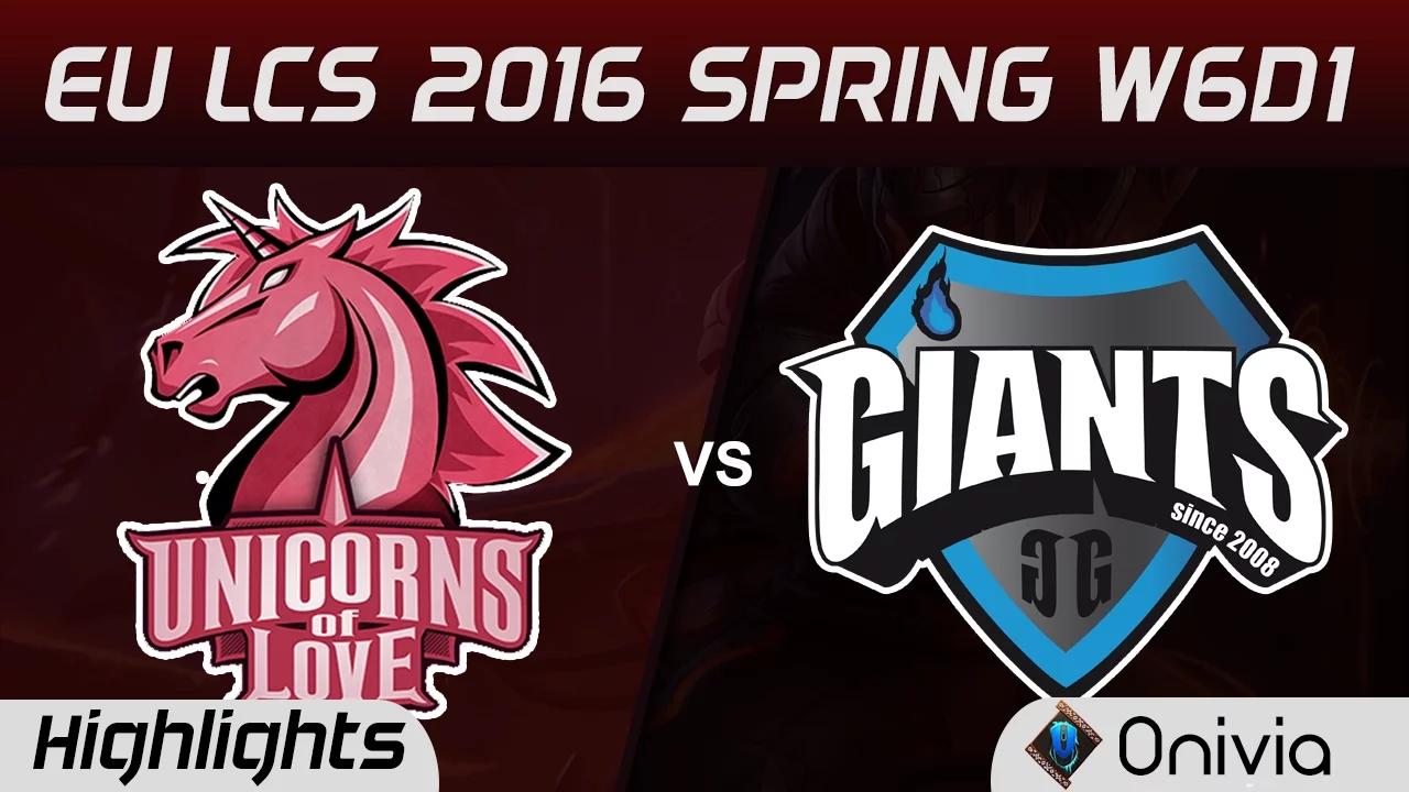 UOL vs GIA highlights EU LCS Spring 2016 W6D1 Unicorns of Love vs Giants thumbnail