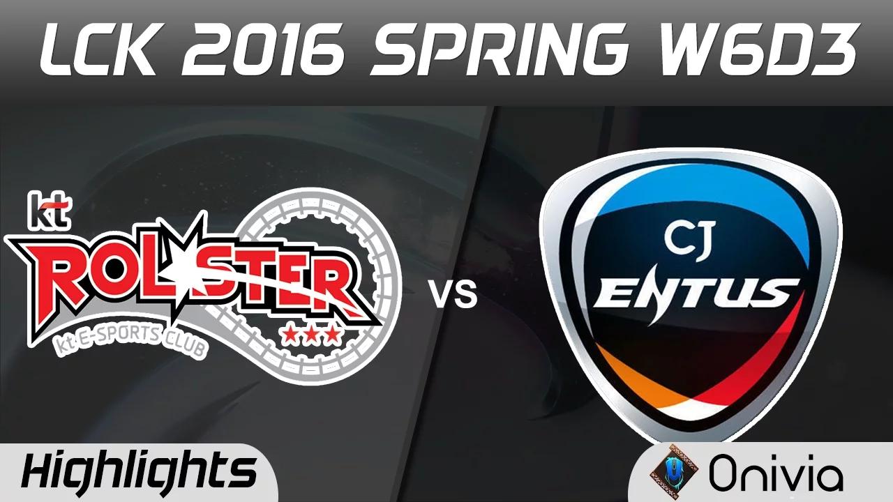 KT vs CJ Highlights Game 1 LCK Champions 2016 Spring W6D3 KT Rollster vs CJ Entus thumbnail