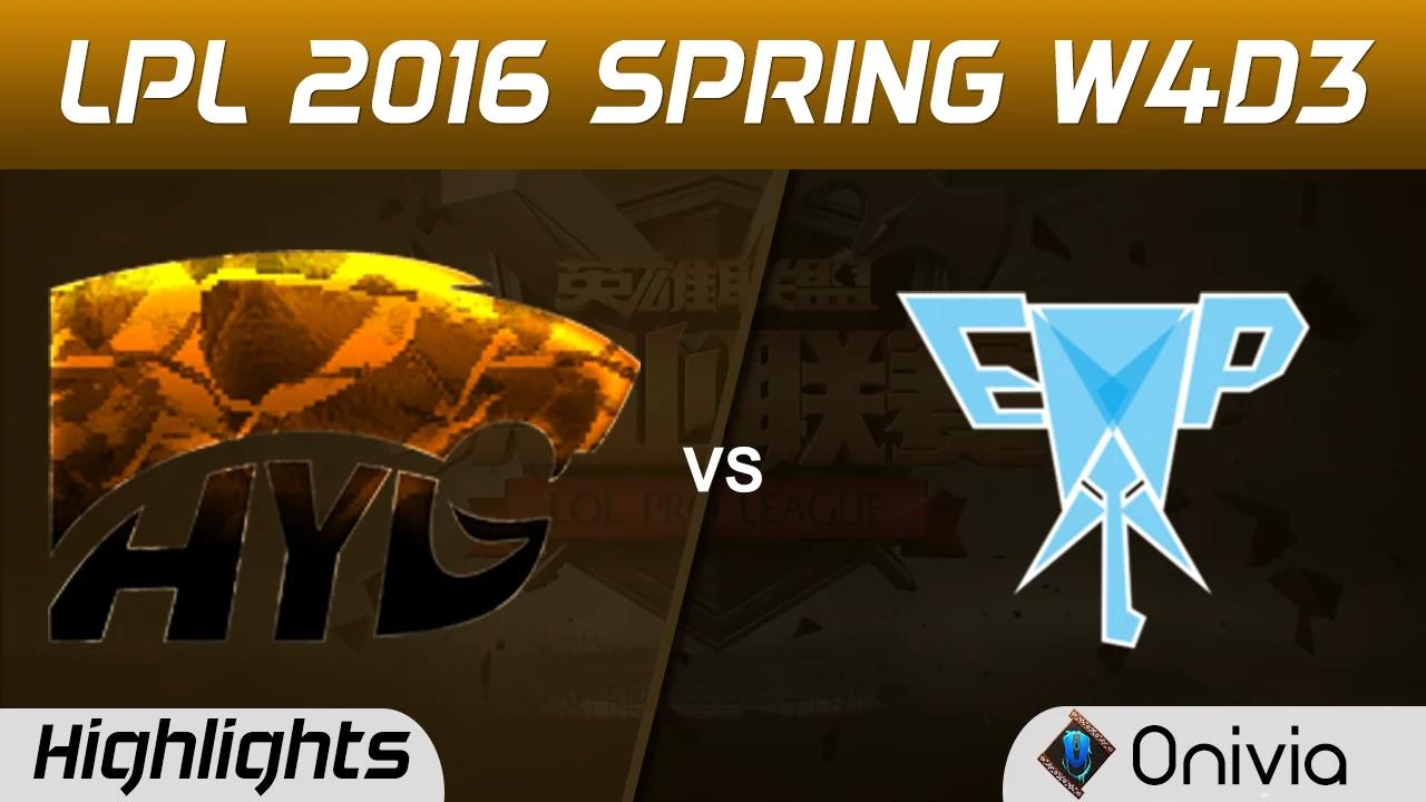 HYG vs EPA Highlights Game 2 Tencent LPL LoL Pro League 2016 W4D3 Hyper Youth Gaming vs Energy Pacem thumbnail