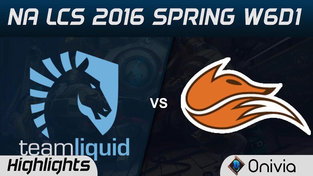 TL vs FOX highlights NA LCS Spring 2016 W6D1 Team Liquid vs Echo Fox thumbnail