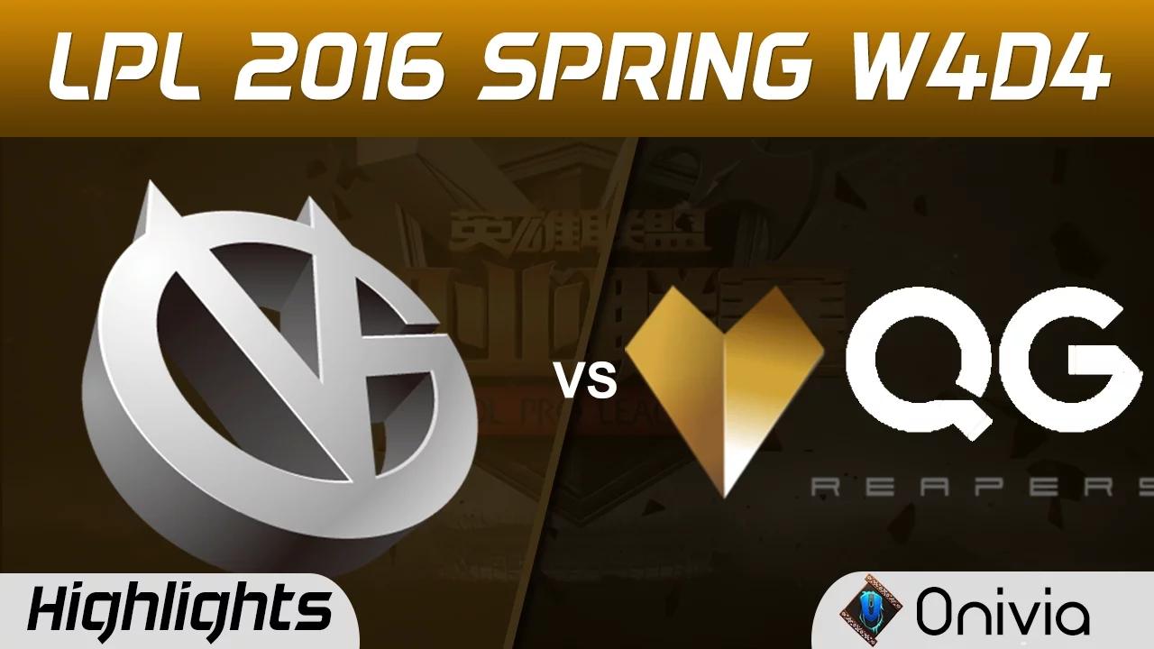 VG vs QG Highlights Game 2 Tencent LPL LoL Pro League 2016 W4D4 Vici Gaming vs Qiao Gu thumbnail