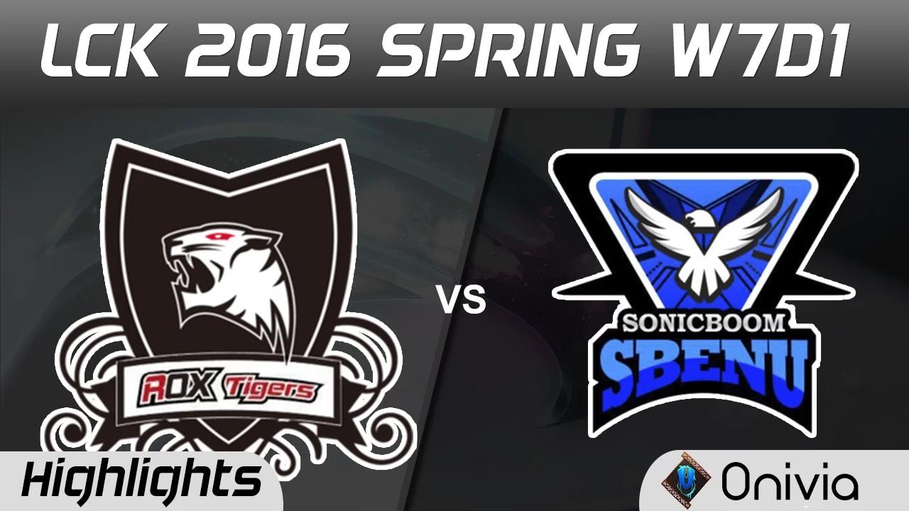 ROX vs SSB Highlights Game 1 LCK Champions 2016 Spring W7D1 ROX Tigers vs SBENU thumbnail