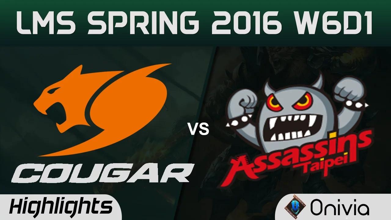 CGE vs TPA Highlights Game 1 LMS Spring 2016 W6D1 Cougar esports vs Taipei Assasins thumbnail