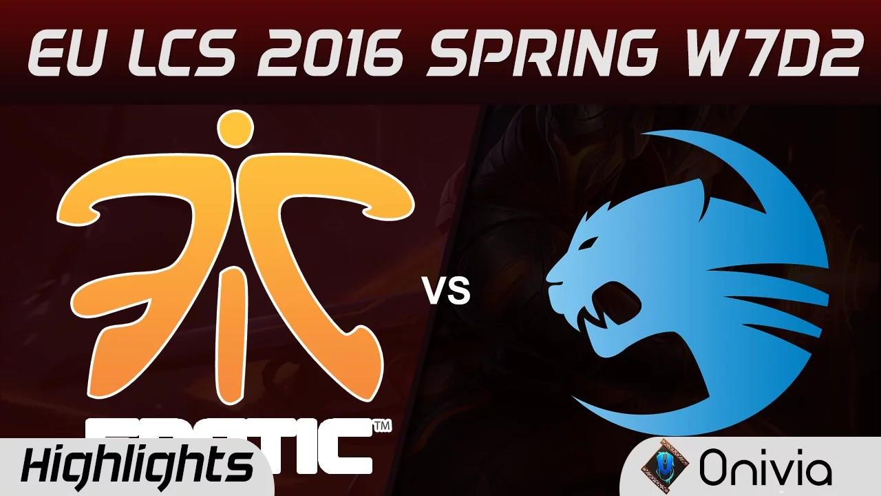 FNC vs ROC highlights EU LCS Spring 2016 W7D2 Fnatic vs Roccat thumbnail