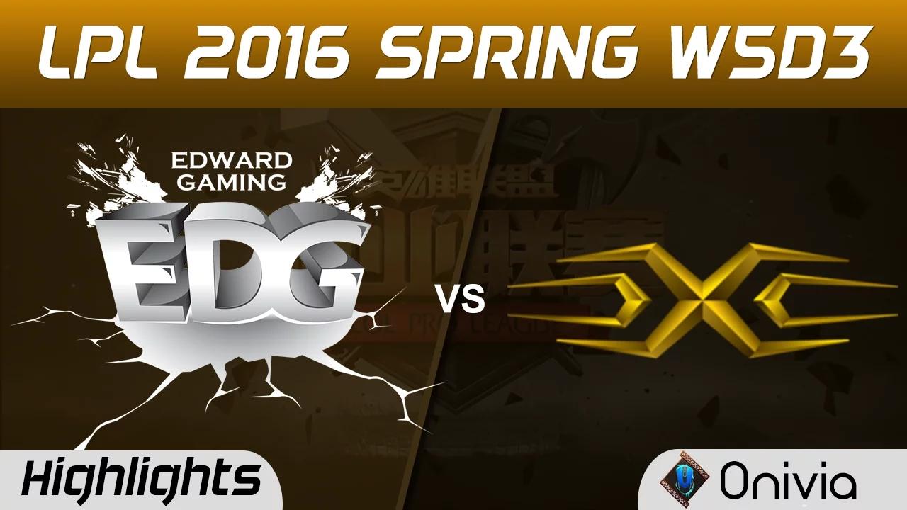 EDG vs SS Highlights Game 1 Tencent LPL LoL Pro League 2016 W5D3 Edward Gaming vs Snake thumbnail