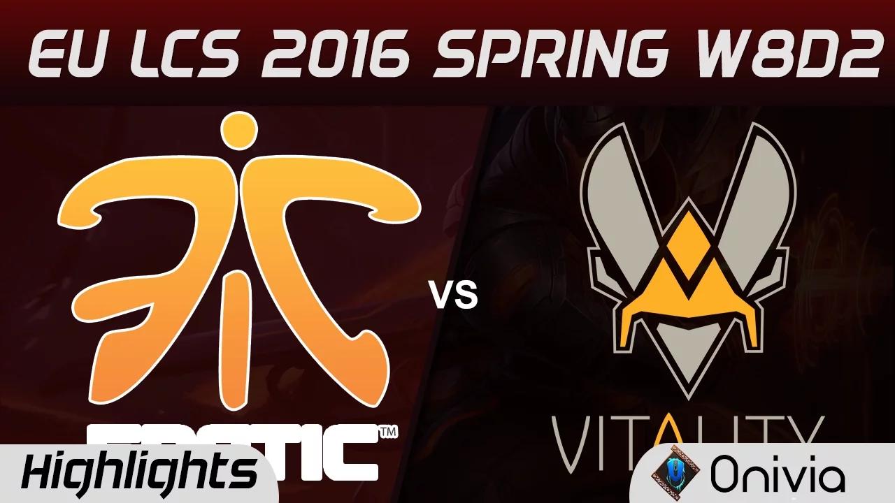 FNC vs VIT highlights EU LCS Spring 2016 W8D2 Fnatic vs Vitality thumbnail