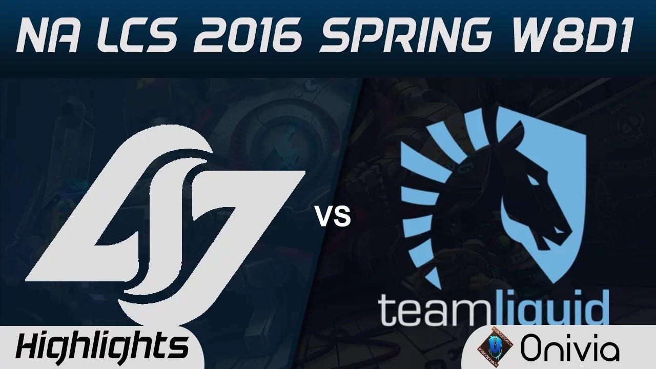 CLG vs TL highlights NA LCS Spring 2016 W8D1 Counter Logic Gaming vs Team Liquid thumbnail