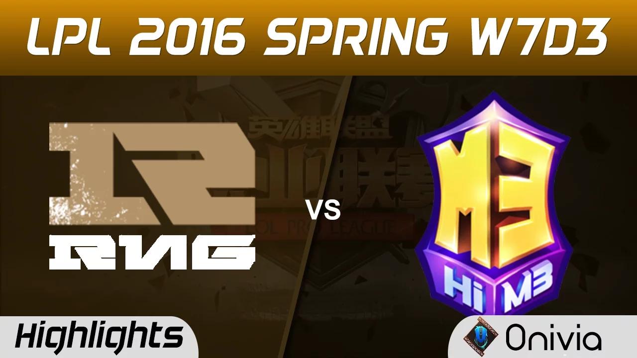 RNG vs M3 Highlights Game 1 Tencent LPL LoL Pro League 2016 W7D3 Royal Never Give Up vs Masters 3 thumbnail