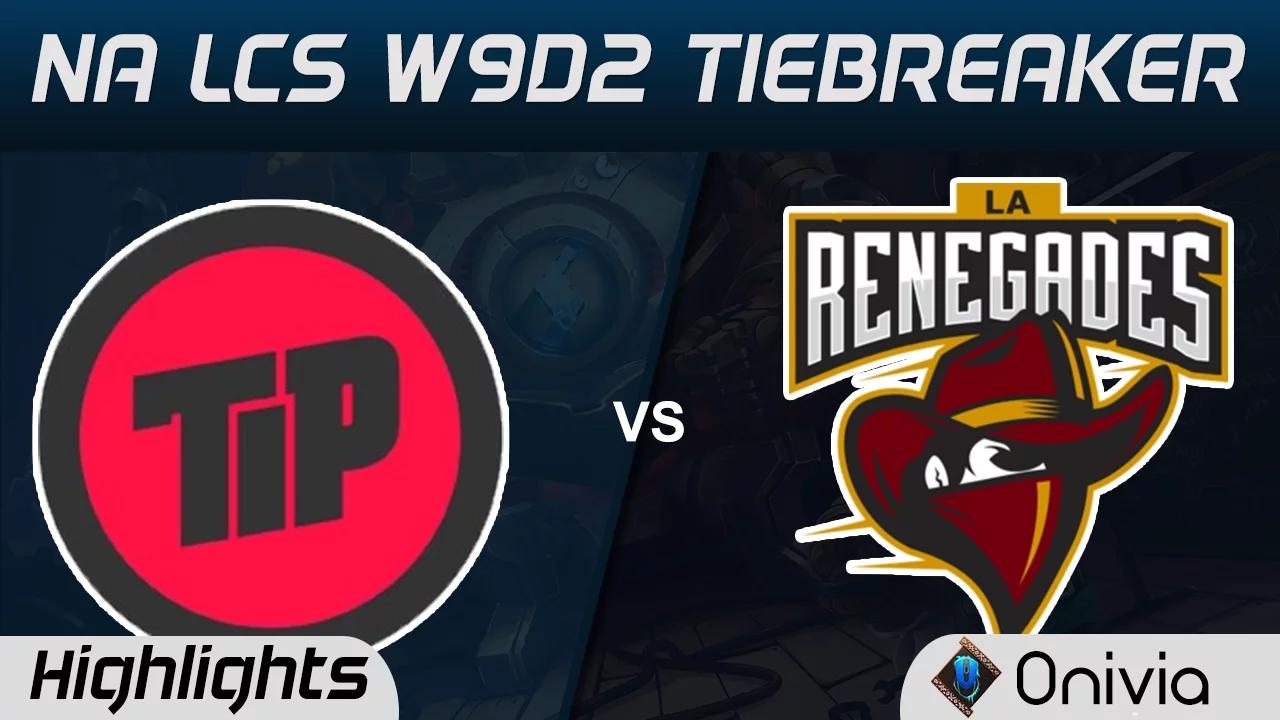 TIP vs REN highlights NA LCS Spring 2016 W10D2 Tiebreaker Team Impulse vs Renegades thumbnail