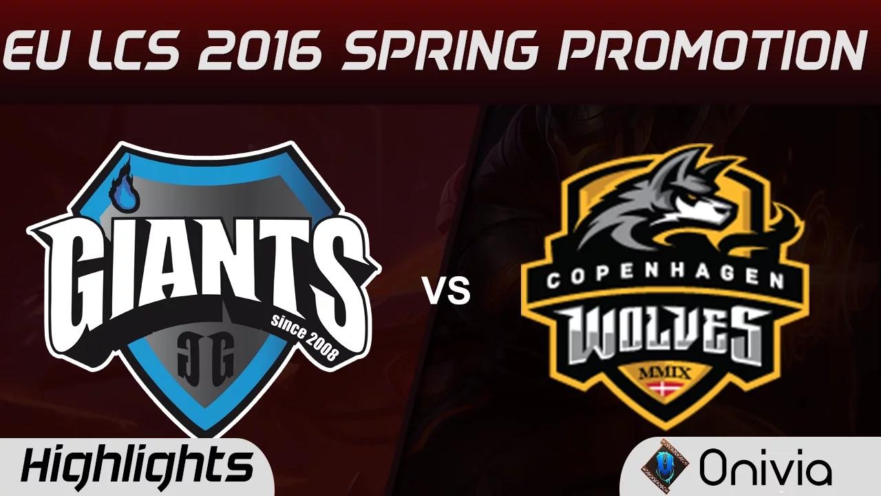 GIA vs CW Highlights Game 4 EU LCS Summer Promotion Tournament 2016 Giants vs Copenhagen Wolves thumbnail