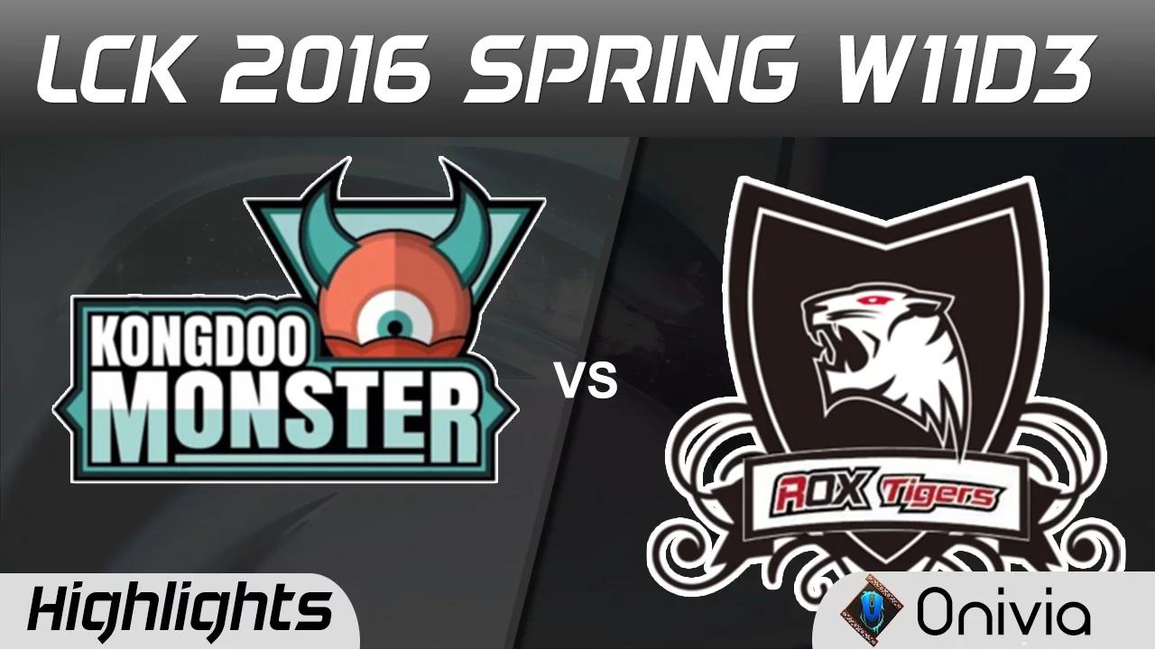 KDM vs ROX Highlights Game 1 LCK Champions 2016 Spring W11D3 Kongdoo Monster vs ROX Tigers thumbnail