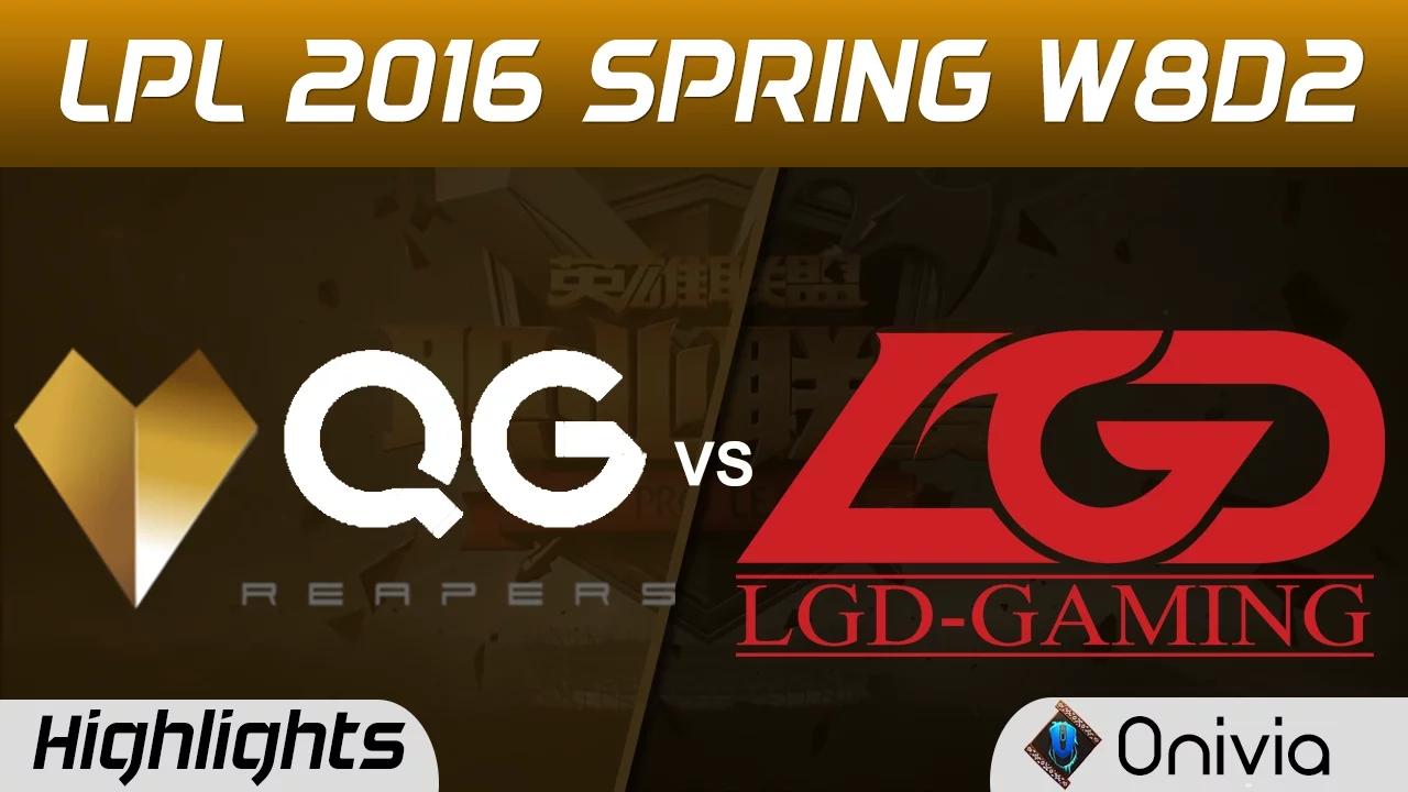 QG vs LGD Highlights Game 2 Tencent LPL LoL Pro League 2016 W8D2 Qiao Gu vs LGD Gaming thumbnail