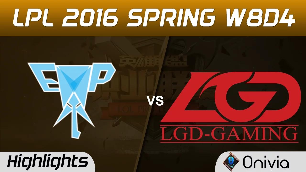 EPA vs LGD Highlights Game 1 Tencent LPL LoL Pro League 2016 W8D4 Energy Pacemaer vs LGD Gaming thumbnail