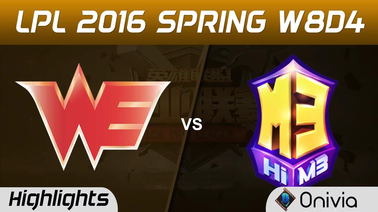 WE vs M3 Highlights Game 1 Tencent LPL LoL Pro League 2016 W8D4 Team WE vs Masters 3 thumbnail