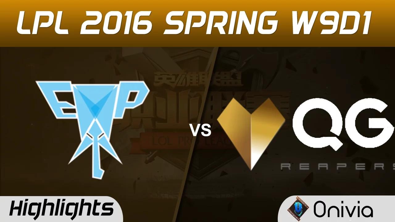 EPA QG Highlights Game 1 Tencent LPL LoL Pro League 2016 W9D1 Energy Pacemaker vs Qiao Gu thumbnail