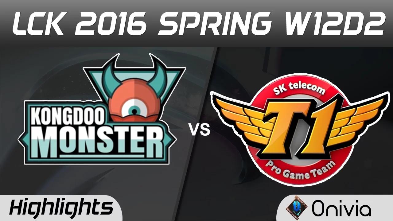 KDM vs SKT Highlights Game 1 LCK Champions 2016 Spring W12D2 Kongdoo Monster vs SK Telecom thumbnail