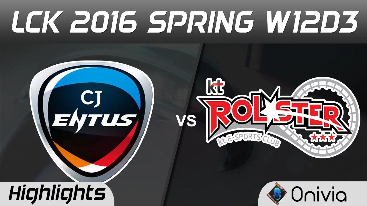 CJ vs KT Highlights Game 1 LCK Champions 2016 Spring W12D3 CJ Entus vs KT Rollster thumbnail