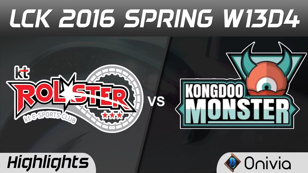 KT vs KDM Highlights Game 2 LCK Champions 2016 Spring W13D4 KT Rollster vs Kongdoo Monster thumbnail