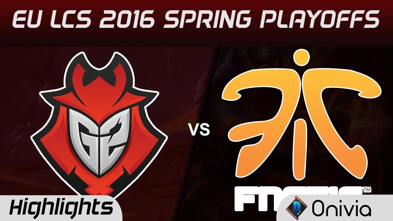 G2 vs FNC highlights Game 2 EU LCS Spring 2016 Playoffs G2 Esports vs Fnatic thumbnail