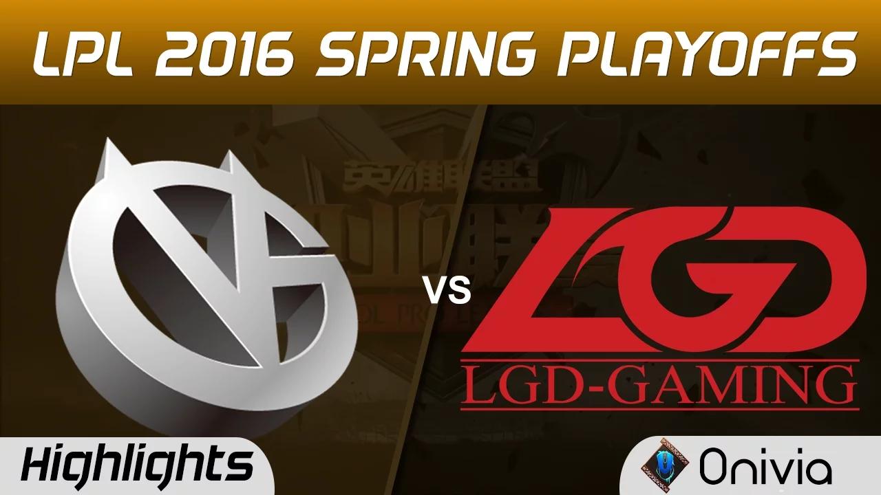 VG vs LGD Highlights Game 3 Tencent LPL Spring Playoffs 2016 Vici Gaming vs LGD Gaming thumbnail