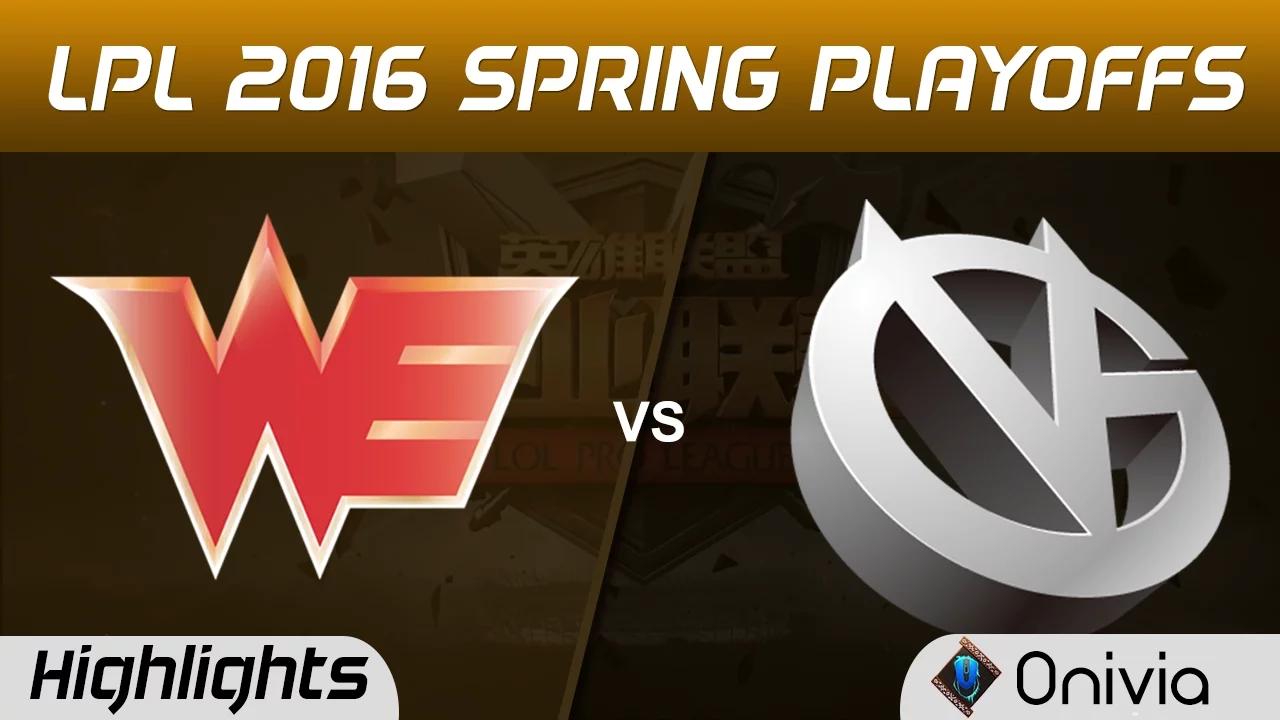 WE vs VG Highlights Game 3 Tencent LPL Spring Playoffs 2016 Team WE vs Vici Gaming thumbnail