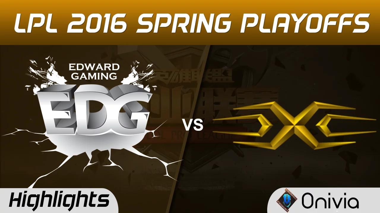 EDG vs SS Highlights Game 1 Tencent LPL Spring Playoffs 2016 Edward Gaming vs Snake thumbnail