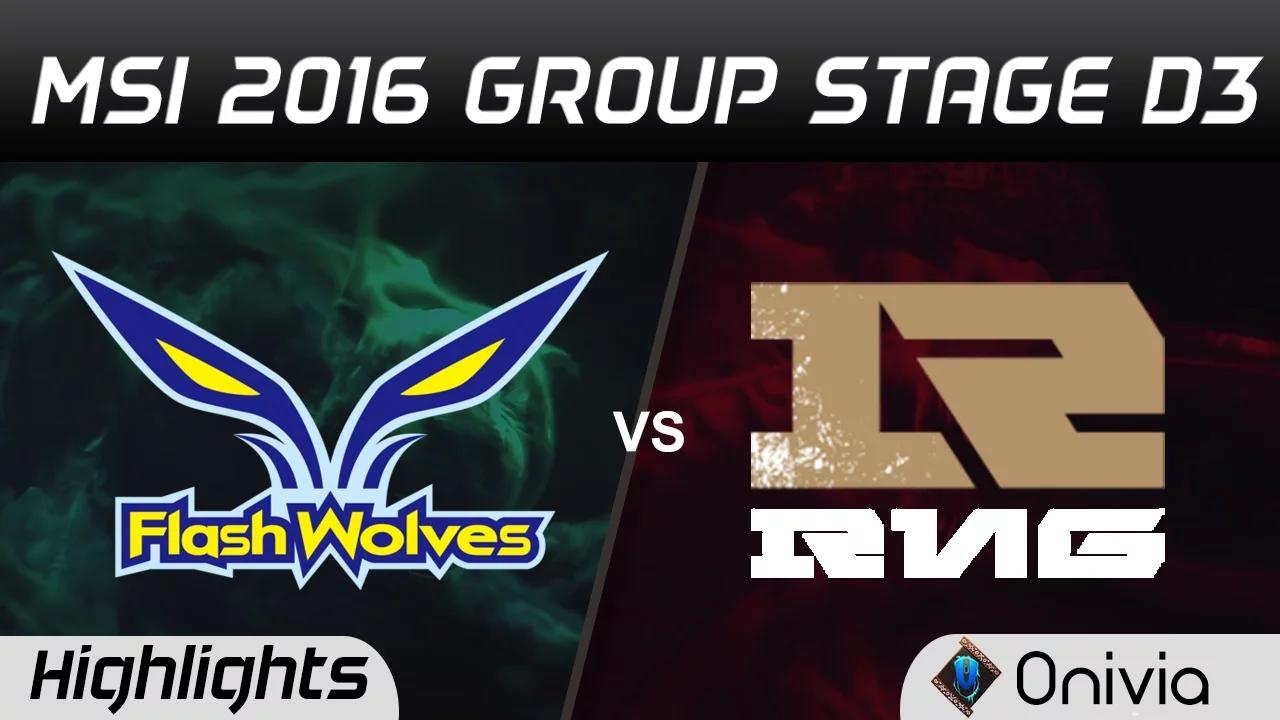 FW vs RNG Highlights MSI 2016 D3 Flash Wolves vs Royal Never Give Up thumbnail