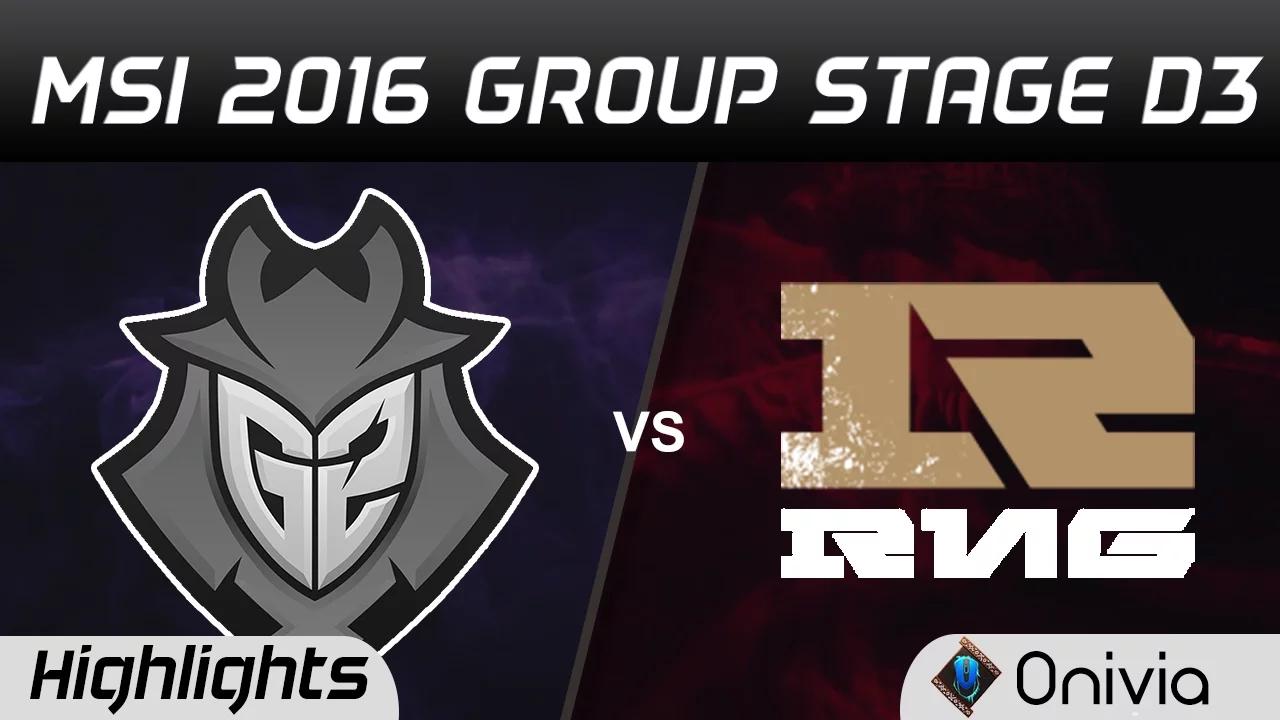 G2 vs RNG Highlights MSI 2016 D3 G2 Esports vs Royal Never Give Up thumbnail