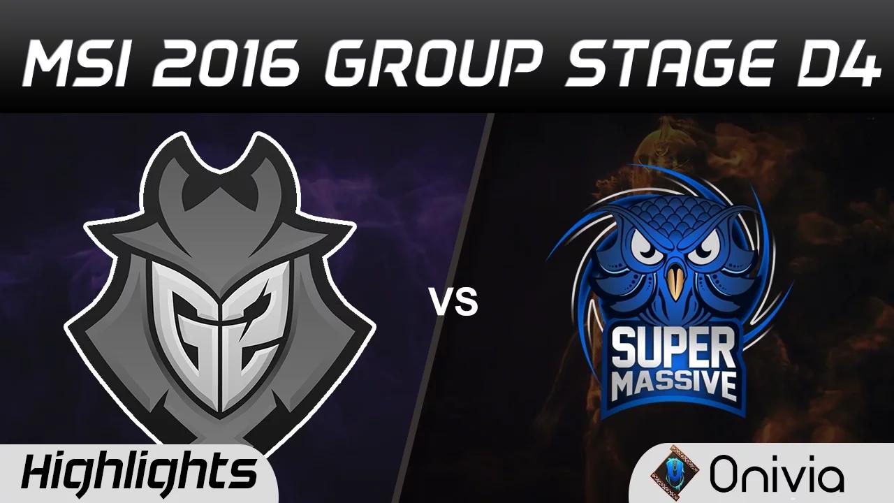 G2 vs SUP Highlights MSI 2016 D4 G2 Esports vs Supermassive thumbnail