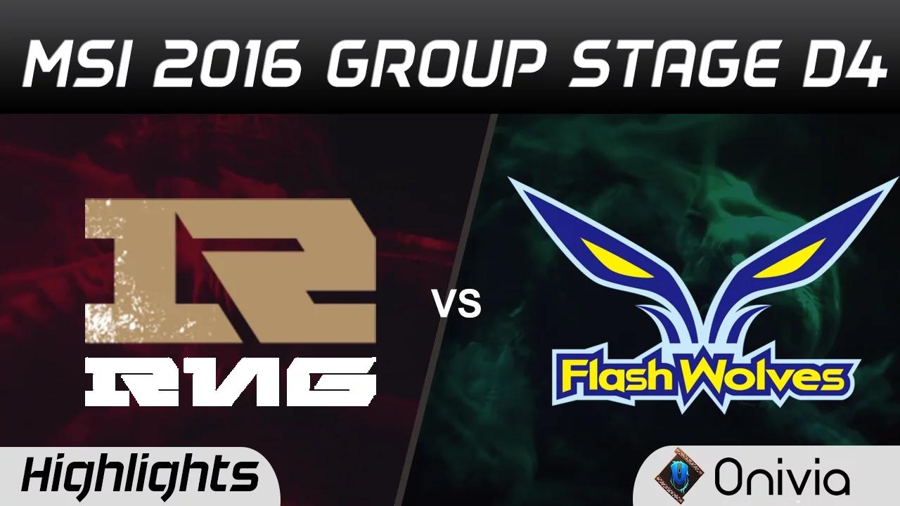 RNG vs FW Highlights MSI 2016 D4 Royal Never Give Up vs Flash Wolves thumbnail