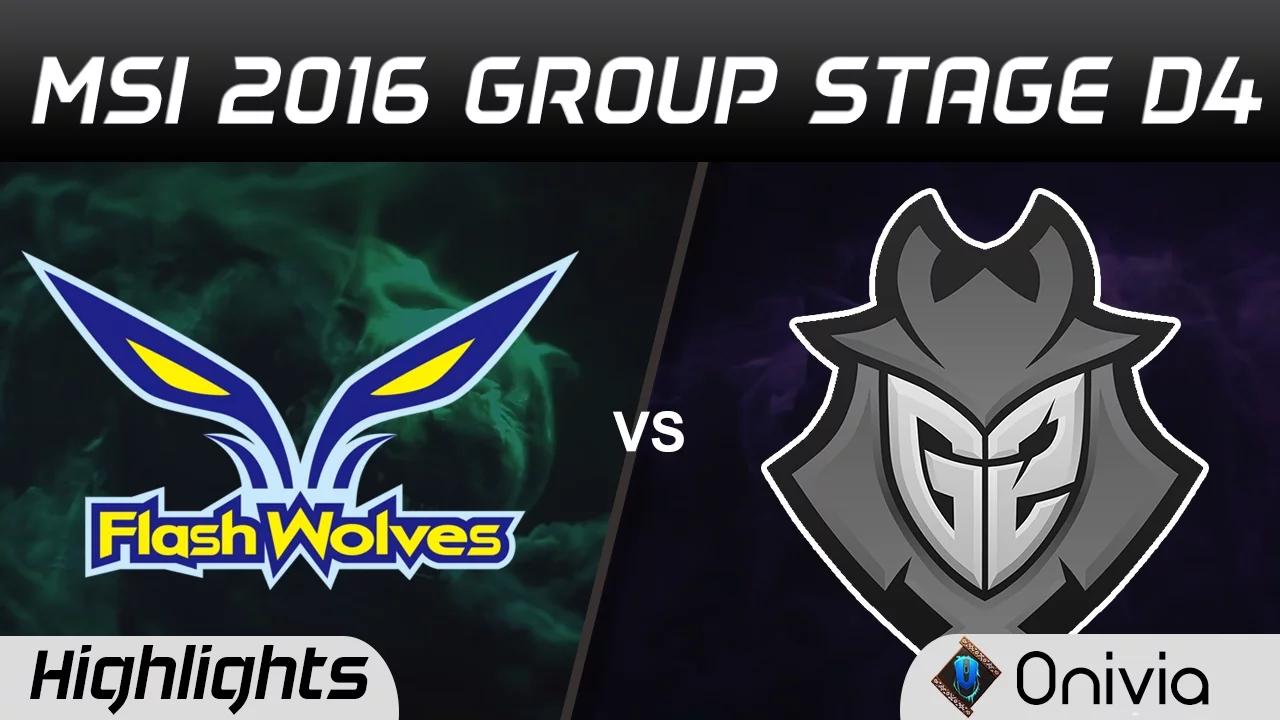 FW vs G2 Highlights MSI 2016 D4 Flash Wolves vs G2 Esports thumbnail