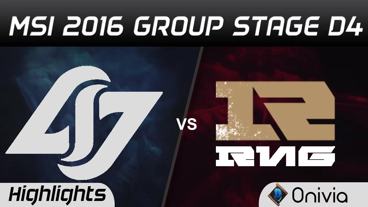 CLG vs RNG Highlights MSI 2016 D4 Counter Logic Gaming vs Royal Never Give Up thumbnail