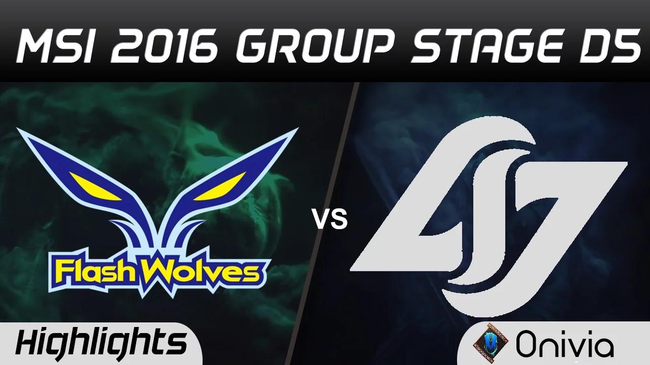 FW vs CLG Highlights MSI 2016 D5 Flash Wolves vs Counter Logic Gaming thumbnail