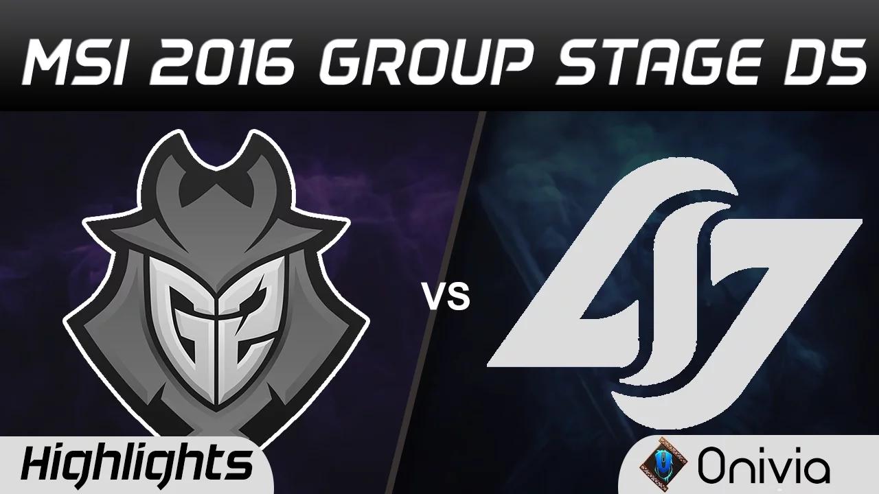 G2 vs CLG Highlights MSI 2016 D5 G2 Esports vs Counter Logic Gaming thumbnail