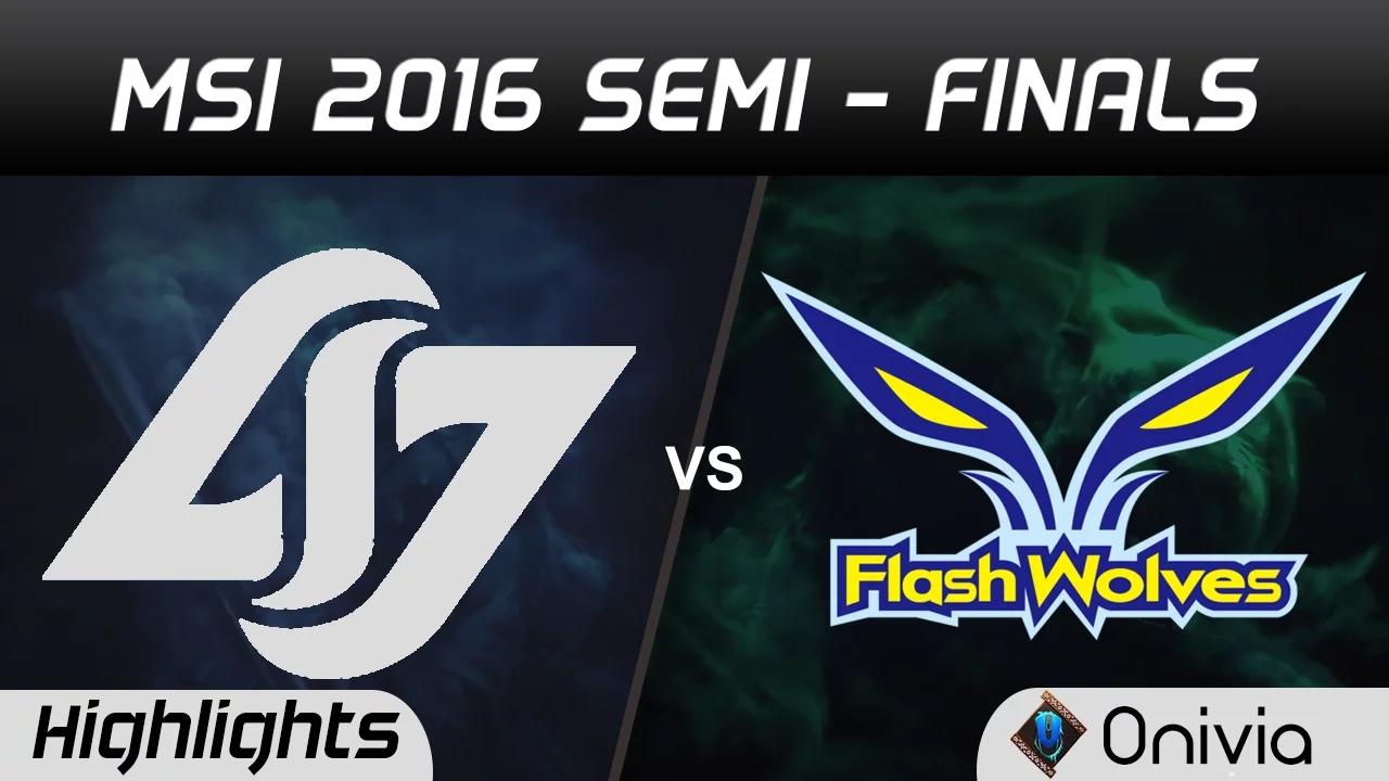 CLG vs FW Highlights Game 1 MSI 2016 Semi Finals Counter Logic Gaming vs Flash Wolves thumbnail