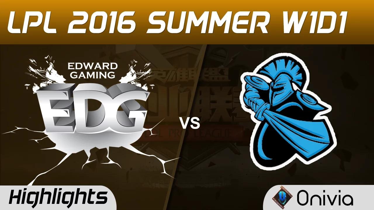 EDG vs NB Highlights Game 1 Tencent LPL Summer 2016 Edward Gaming vs NewBee thumbnail