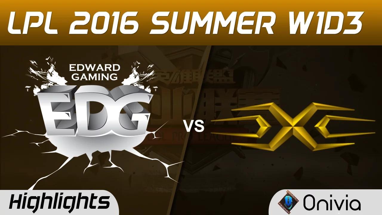 EDG vs SS Highlights Game 1 Tencent LPL Summer 2016 W1D3 Edward Gaming vs Snake thumbnail