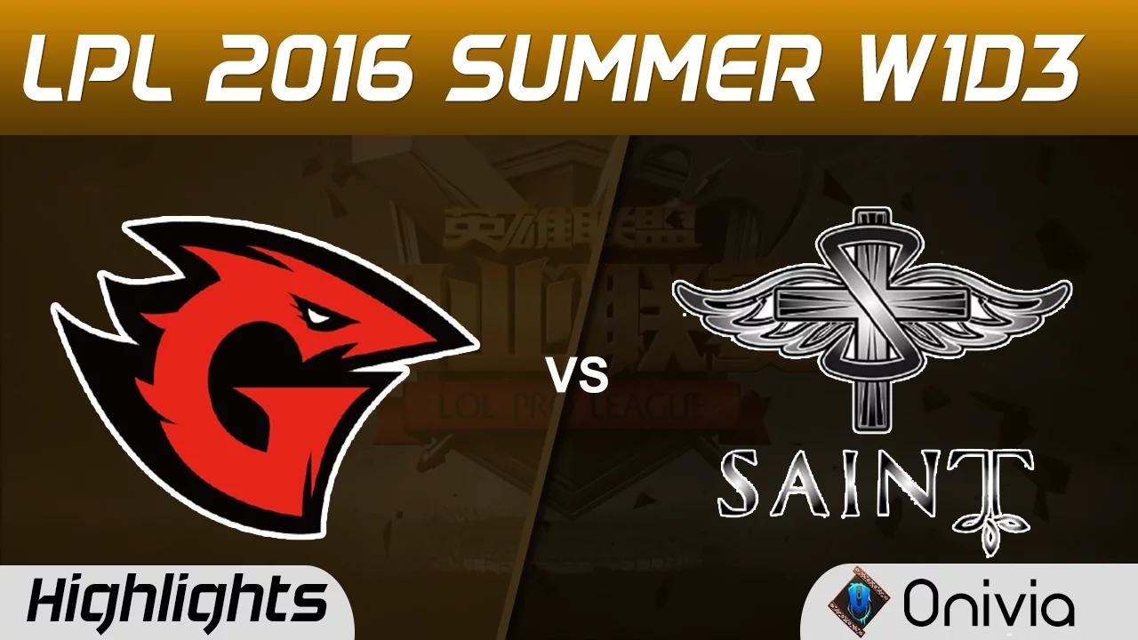 GT vs SAT Highlights Game 2 Tencent LPL Summer 2016 W1D3 Game Talent vs Saint Gaming thumbnail