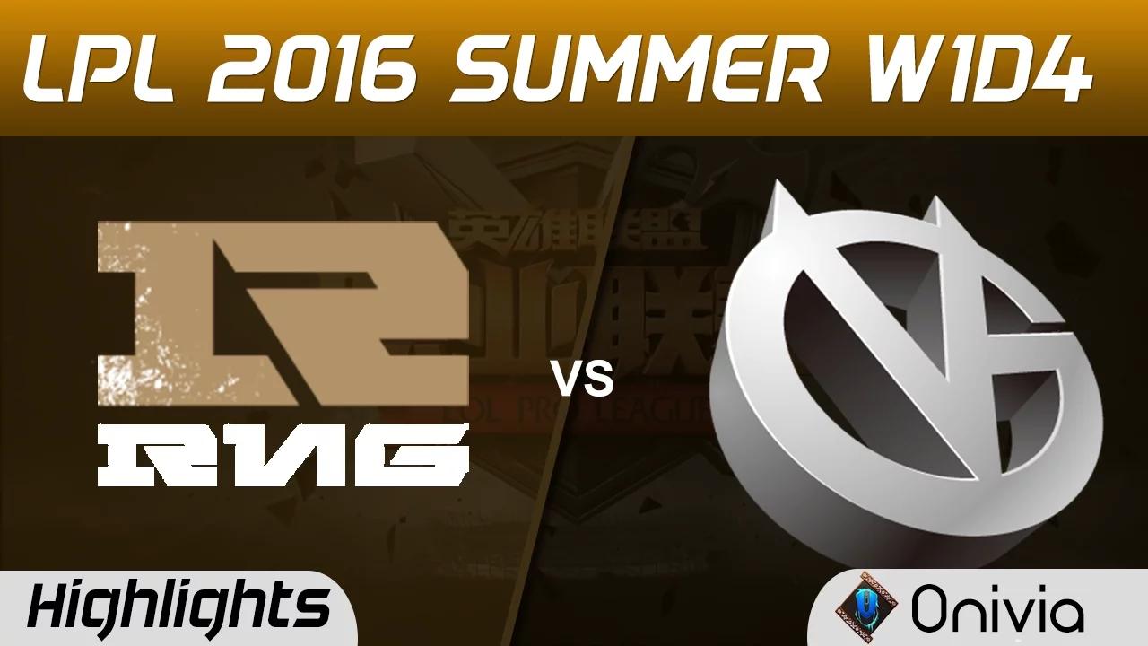 RNG vs VG Highlights Game 2 Tencent LPL Summer 2016 W1D4 Royal Neve Give Up vs Vici Gaming thumbnail