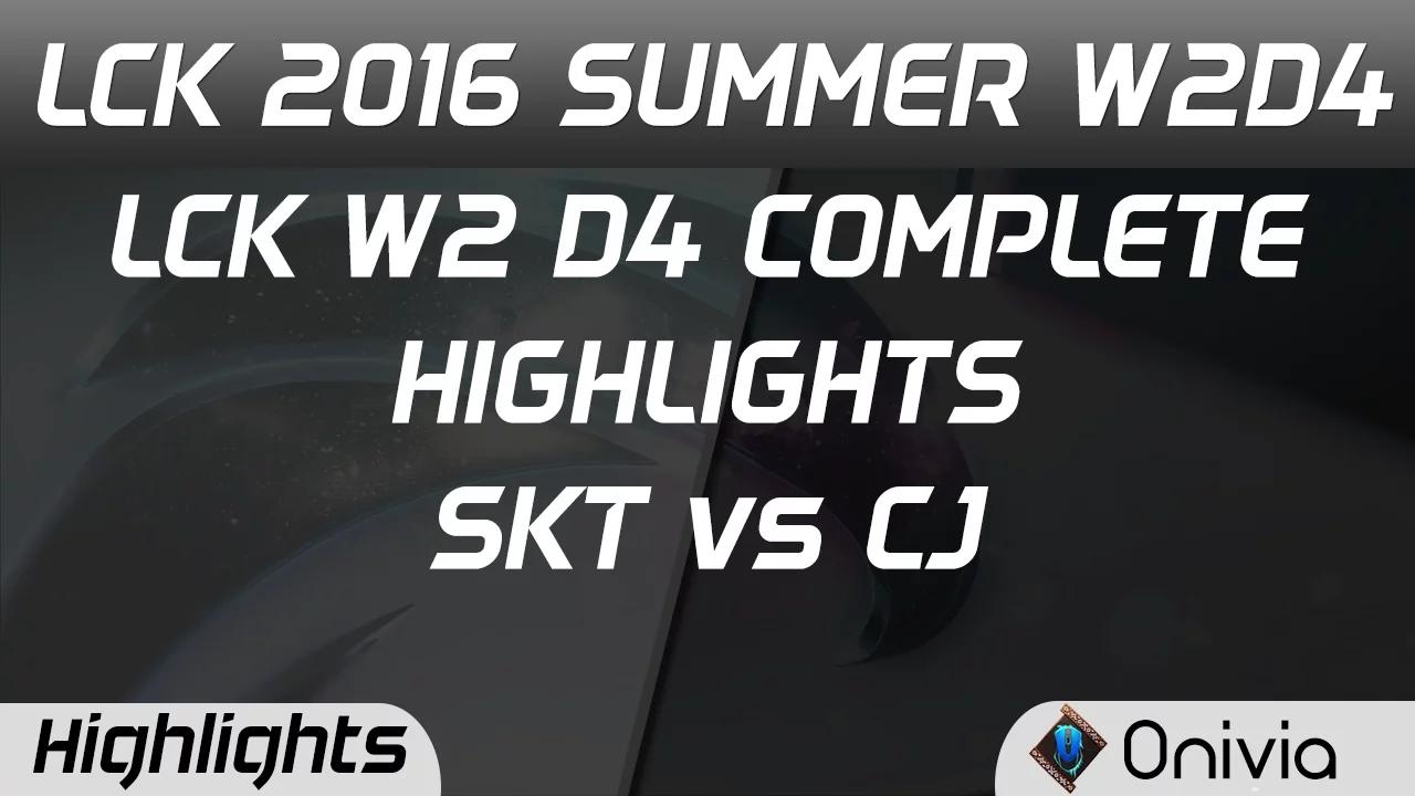 LCK Full W2D4 Highlights SKT vs CJ Summer 2016 thumbnail