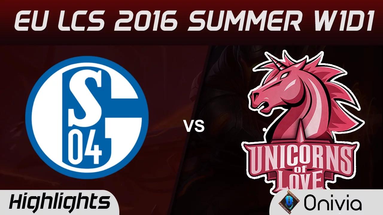 S04 vs UOL highlights Game 1 EU LCS 2016 Summer W1D1 H2K Schalke 04 vs Unicorns of Love thumbnail