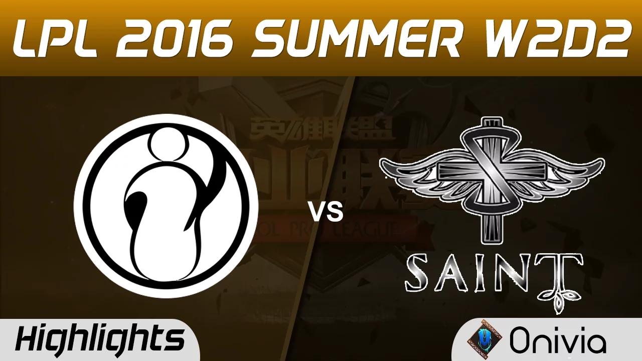 IG vs SAT Highlights Game 1 Tencent LPL Summer 2016 W2D2 Invictus Gaming vs Saint Gaming thumbnail