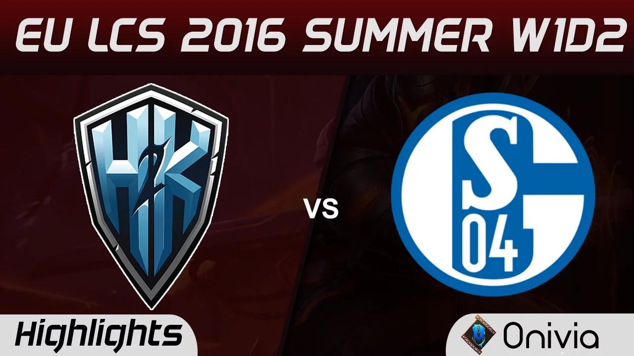 H2K vs S04 highlights Game 2 EU LCS 2016 Summer W1D2 H2k Gaming vs Schalke 04 thumbnail