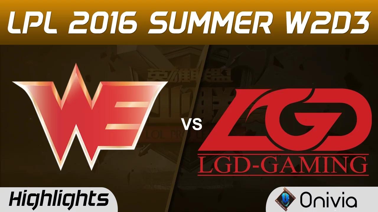 WE vs LGD Highlights Game 2 Tencent LPL Summer 2016 W2D3 Team WE vs LGD Gaming thumbnail