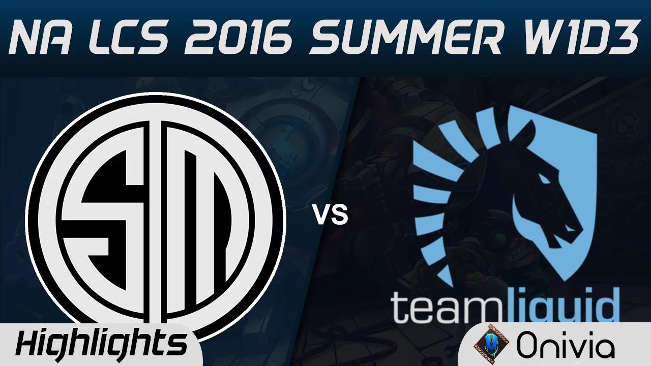 TSM vs TL highlights Game 1 NA LCS 2016 Summer W1D3 Team Solo Mid vs Team Liquid thumbnail