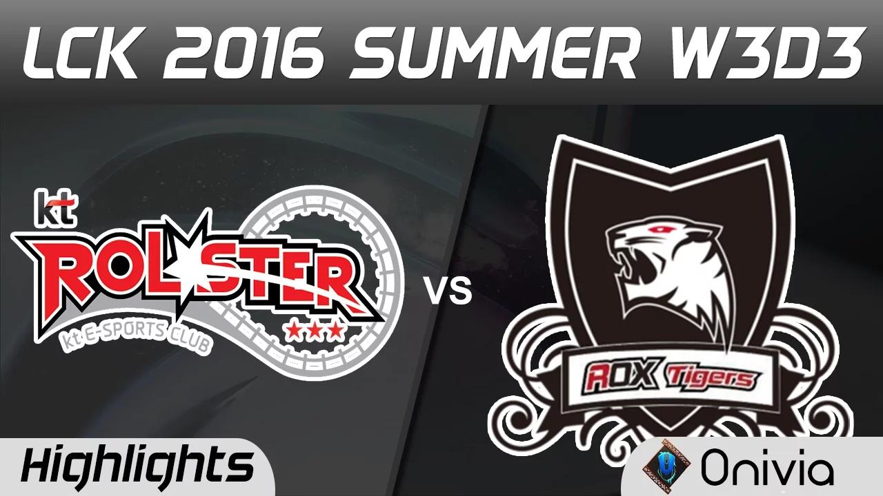 KT vs ROX Highlights Game 1 LCK Champions W3D3 2016 Samsung vs KT Rolster vs ROX Tigers thumbnail