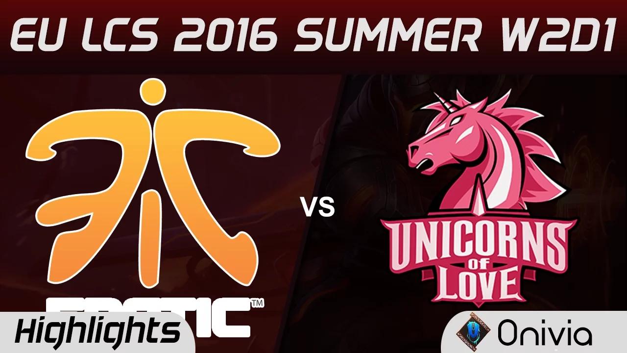 FNC vs UOL highlights Game 2 EU LCS 2016 Summer W2D1 Fnatic vs Unicorns of Love thumbnail