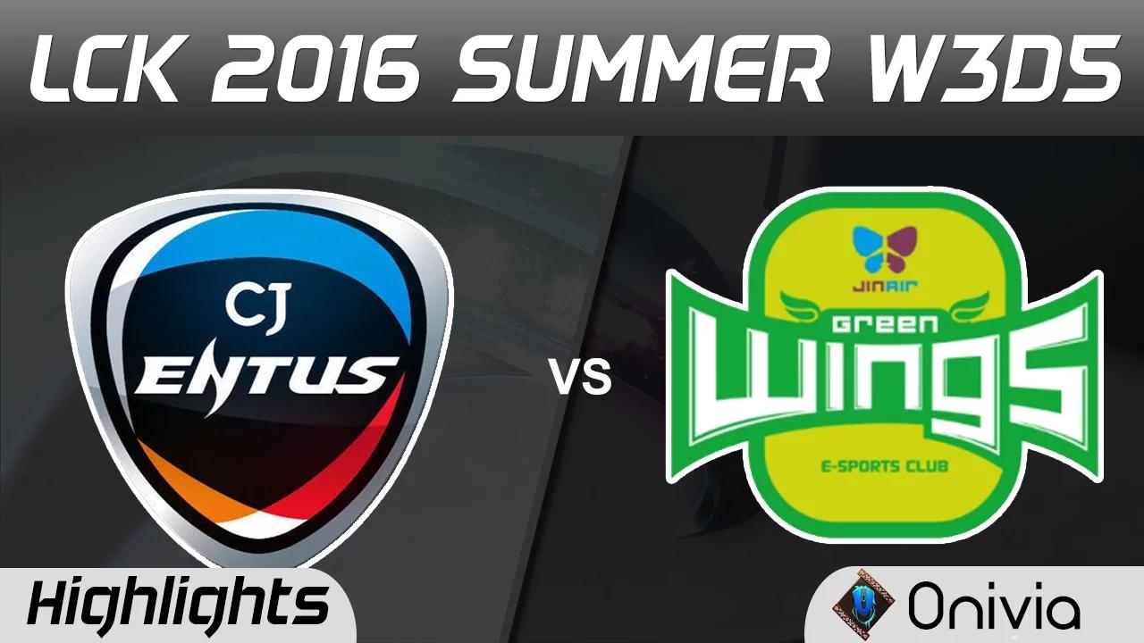 CJ vs JAG Highlights Game 1 LCK Champions W3D5 2016 CJ Entus vs Jin Air thumbnail