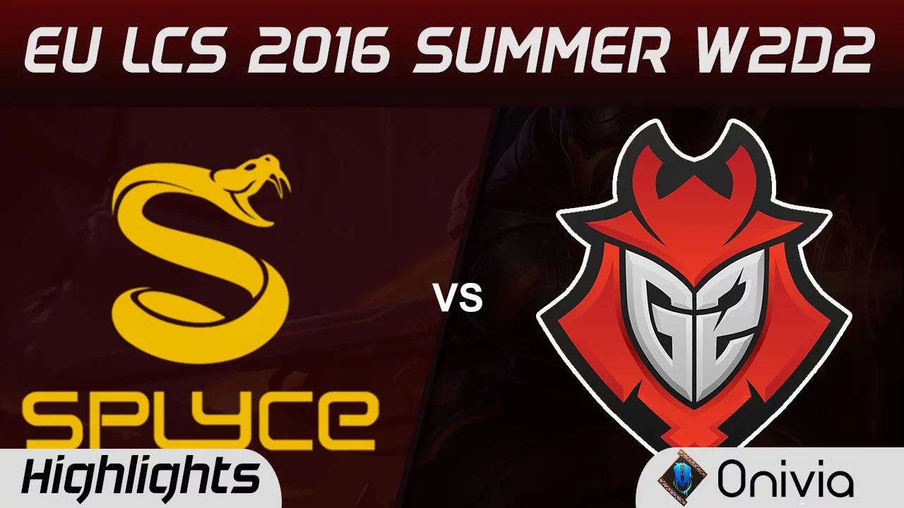 SPY vs G2 highlights Game 1 EU LCS 2016 Summer W2D2 Splyce vs G2 Esports thumbnail