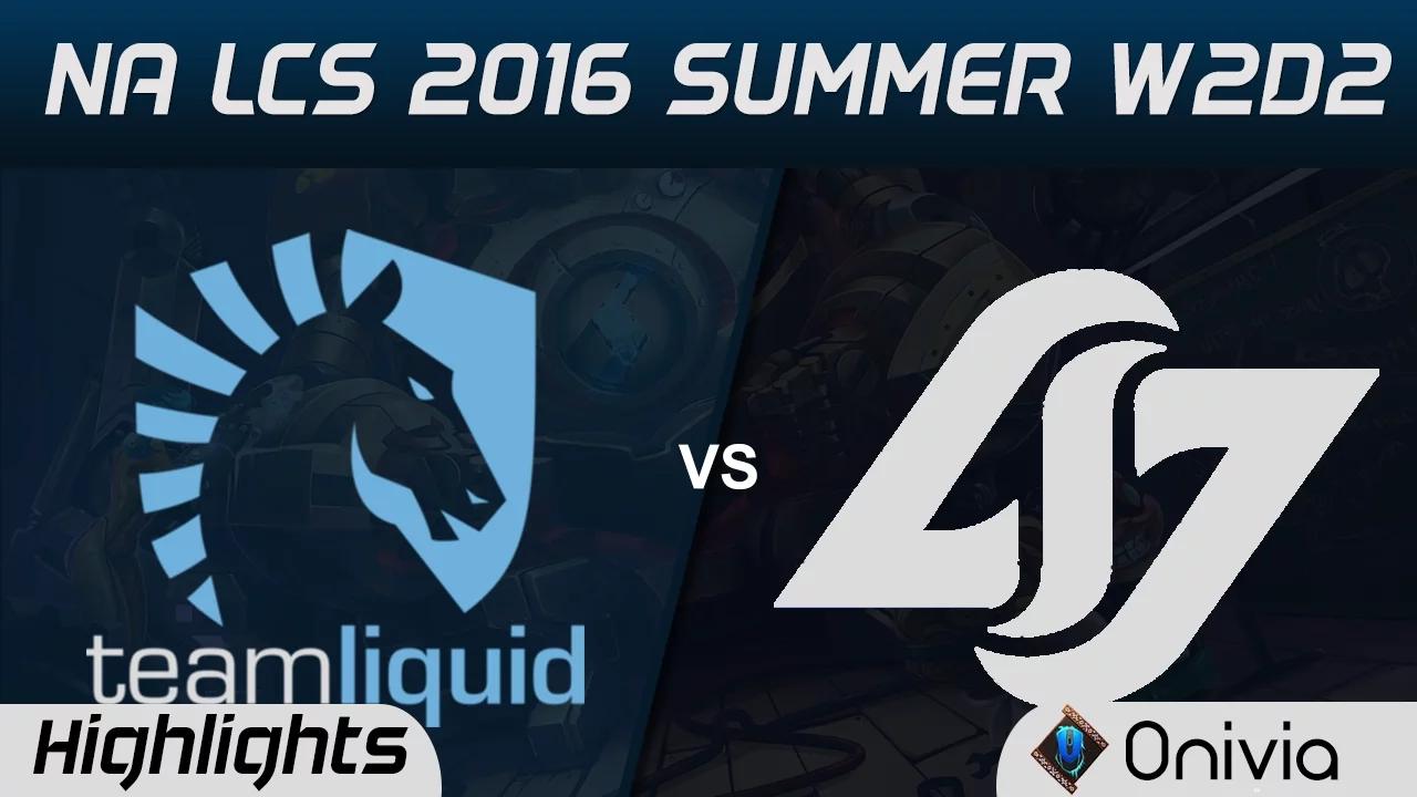 TL vs CLG highlights Game 1 NA LCS 2016 Summer W2D2 Team Liquid vs Counter Logic Gaming thumbnail